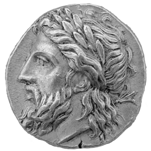 Coin with image of Zeus